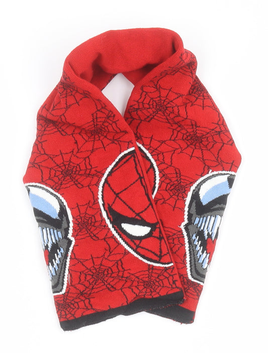 TU Boys Red  Acrylic Scarf  One Size  - Spider Man
