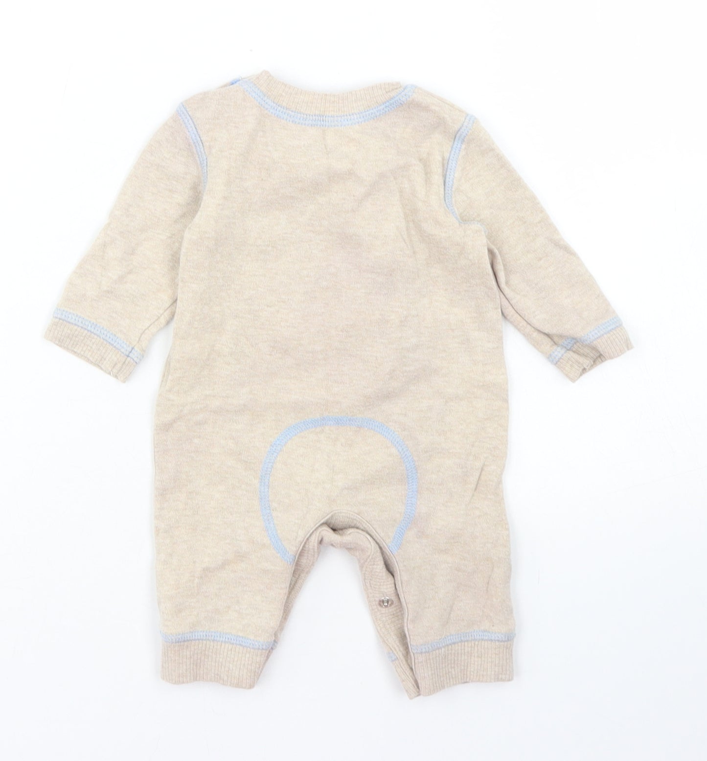 George Boys Brown  Cotton Romper One-Piece Size Newborn  Snap - Moose