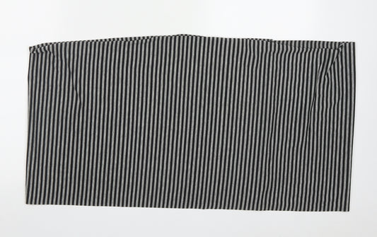 House Mens Grey Striped Acrylic Muffler Scarf One Size