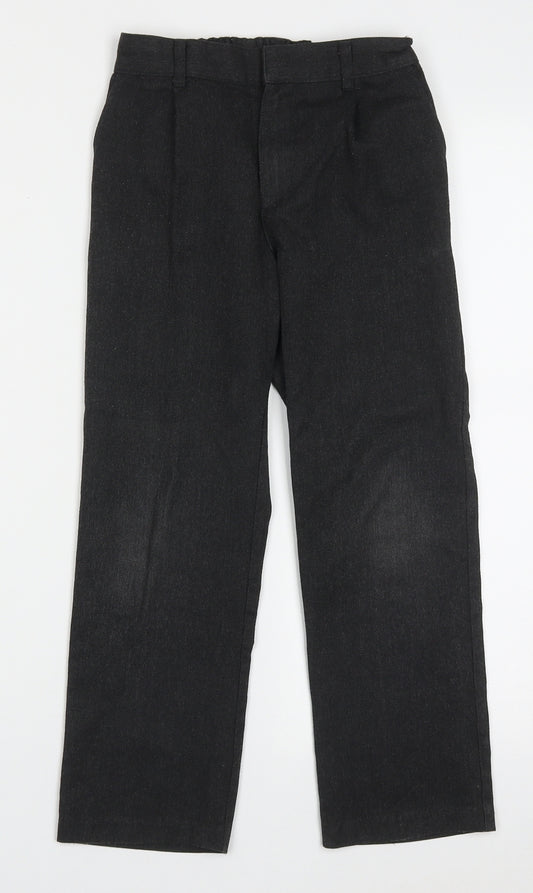 F&F Boys Grey  Polyester Capri Trousers Size 7-8 Years  Regular Hook & Eye - school Wear
