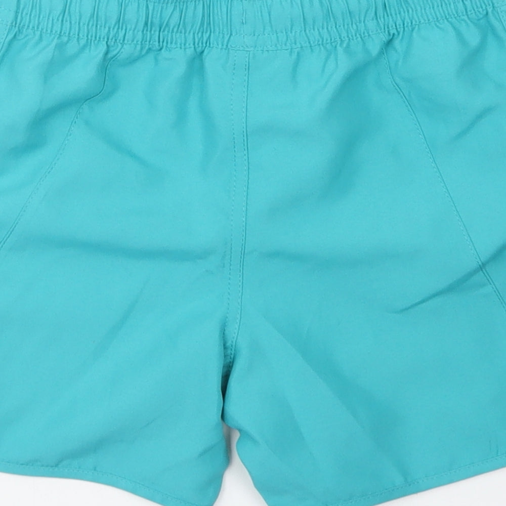 Mountain Warehouse Girls Blue  Polyester Utility Shorts Size 5-6 Years  Regular Drawstring