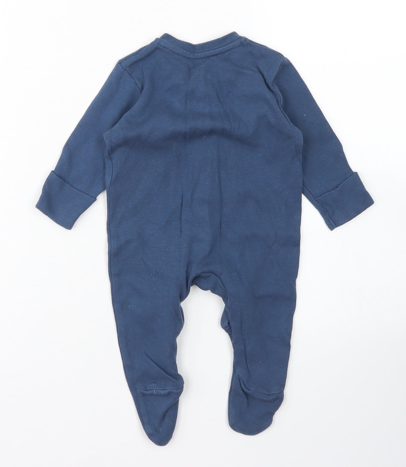 Earlydays Boys Blue  Cotton Babygrow One-Piece Size 0-3 Months  Snap - Dinosaur
