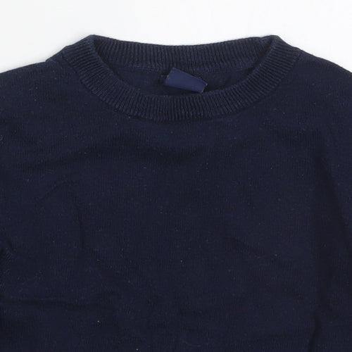 Gap Boys Blue Round Neck  Cotton Pullover Jumper Size 3 Years  Pullover