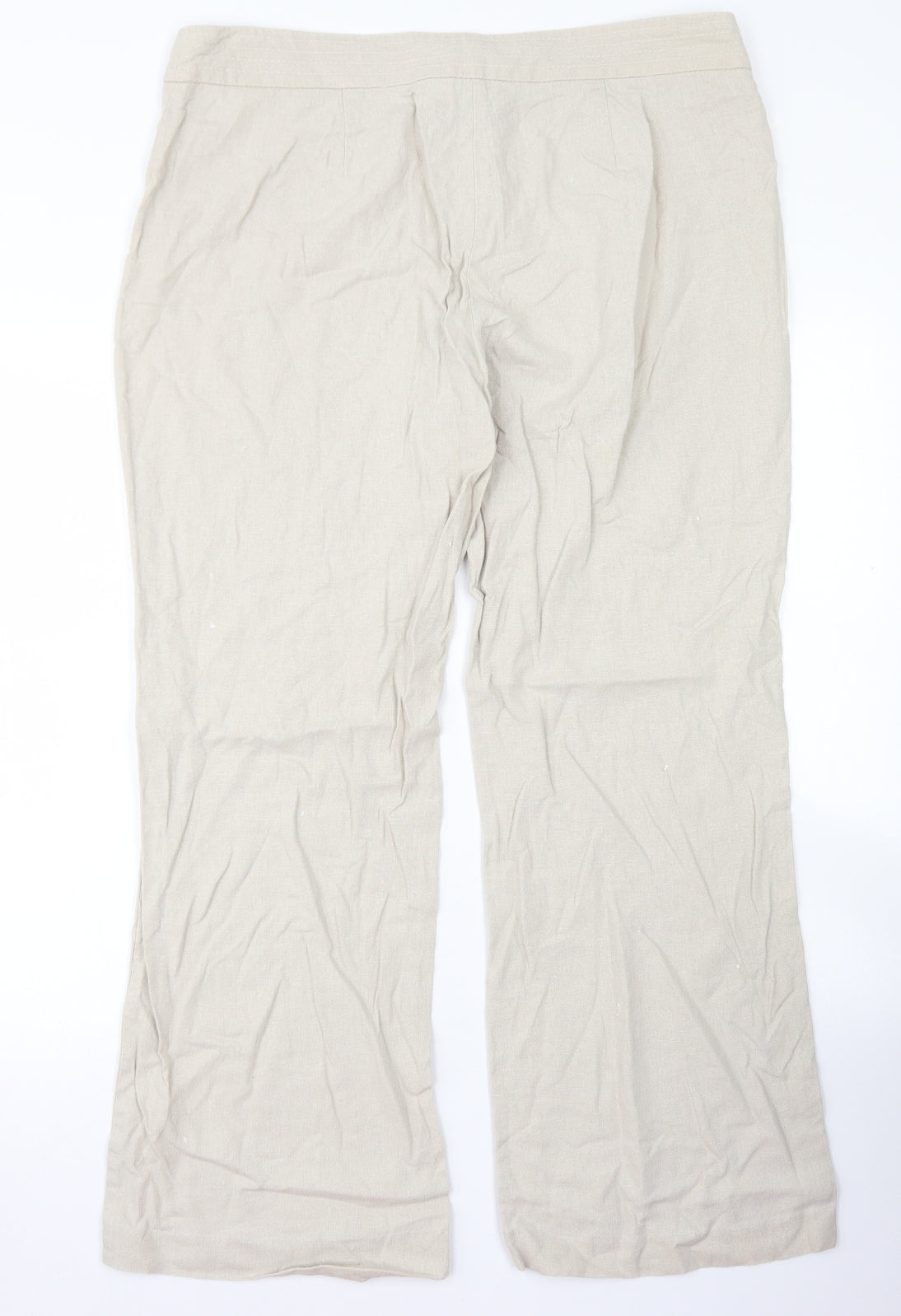 New M&S Womens Marks and Spencer Grey Peg Linen Trousers Size 16 14 12 10 |  eBay
