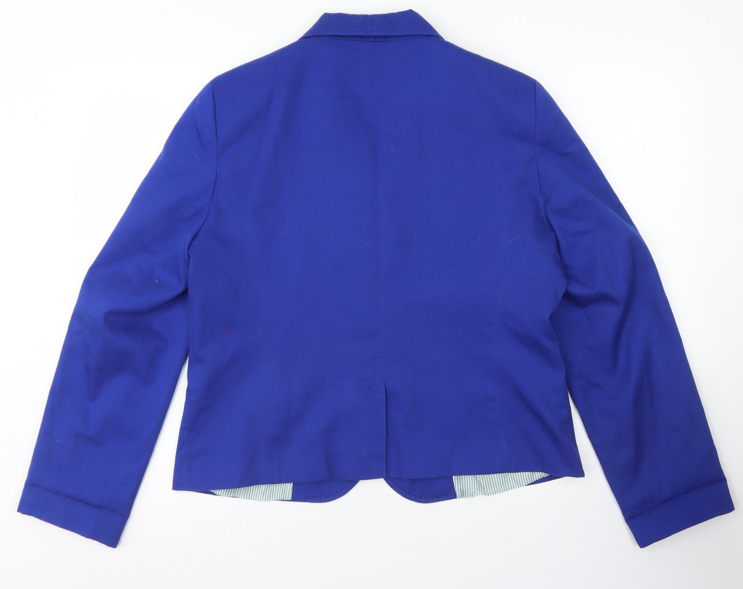 Peacocks Womens Blue  Polyester Jacket Blazer Size 16