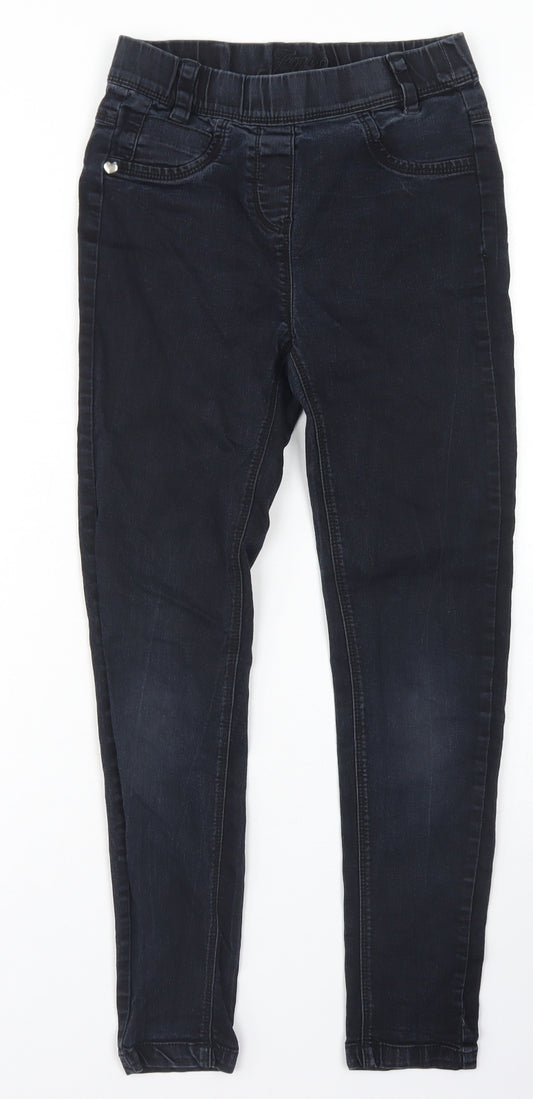 George Girls Black  Cotton Jegging Jeans Size 11-12 Years  Regular