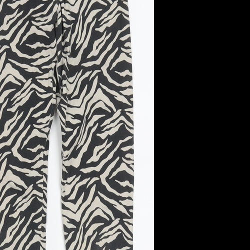 Marks and Spencer Girls Beige Animal Print Cotton Capri Trousers Size 12-13 Years  Regular Pullover