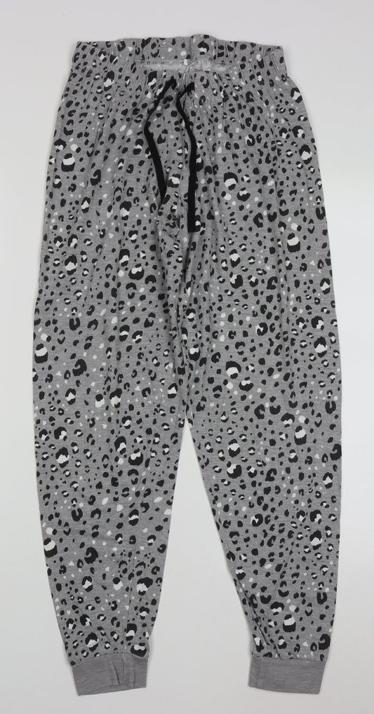 Primark Womens Grey Animal Print Cotton  Pyjama Pants Size XS