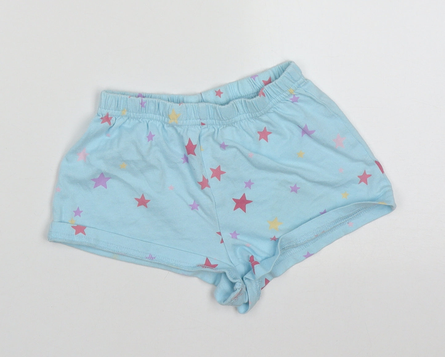 NEXT Girls Blue Geometric Cotton Cami Sleep Shorts Size 3-4 Years  Pullover - star pattern