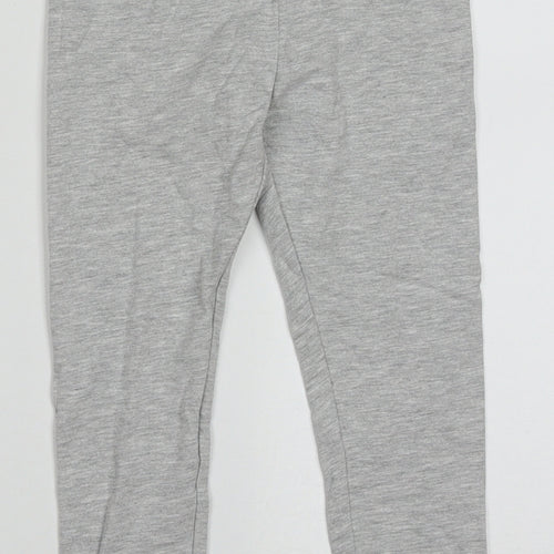 Lily&Dan Girls Grey  Cotton Capri Trousers Size 3-4 Years  Regular Pullover