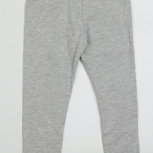 Lily&Dan Girls Grey  Cotton Capri Trousers Size 3-4 Years  Regular Pullover