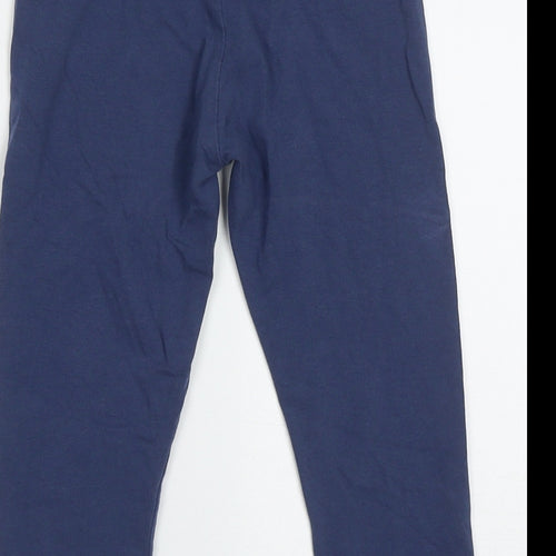 NEXT Girls Blue  Cotton Cropped Trousers Size 7 Years  Regular Pullover