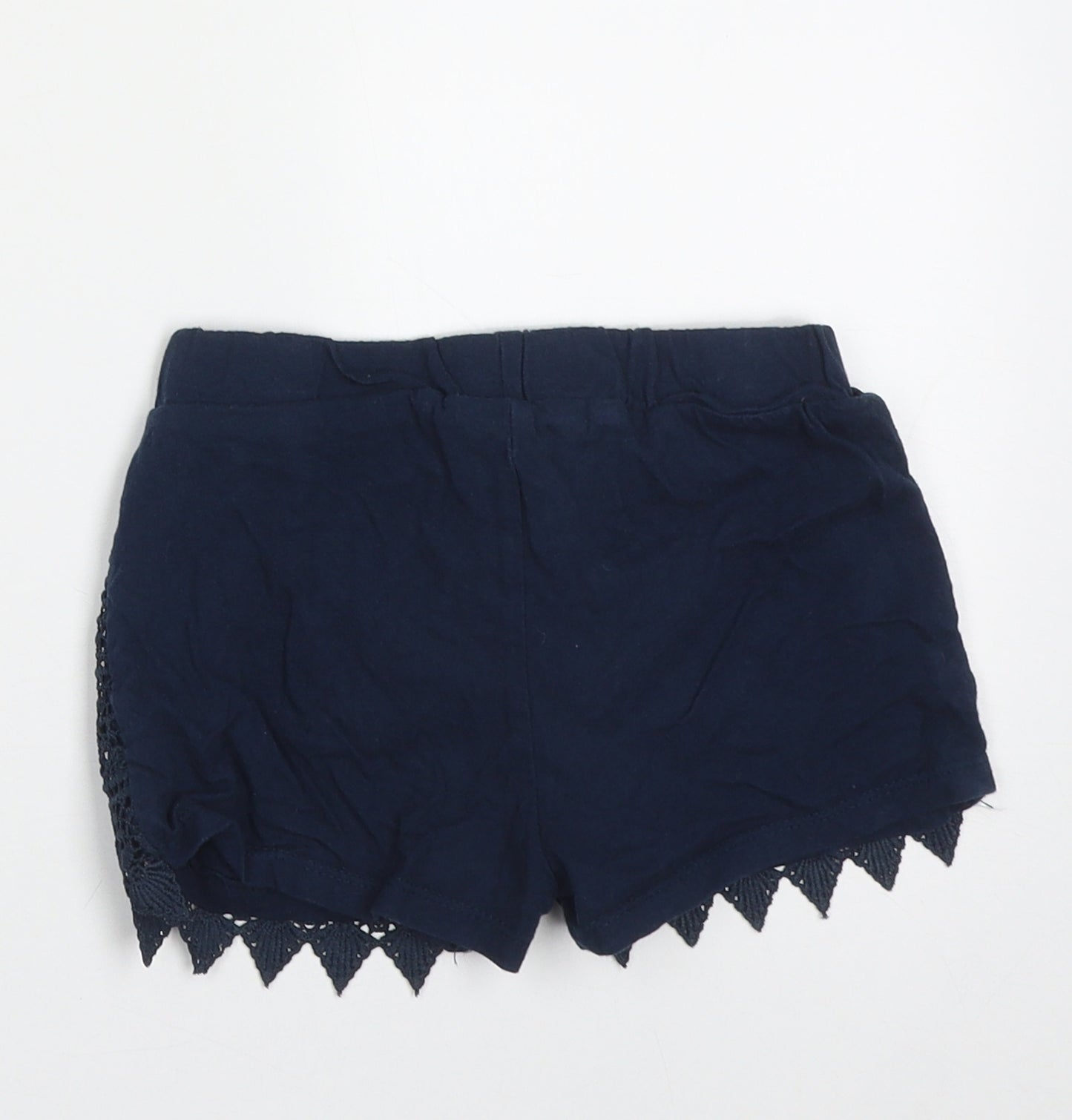 Primark Girls Blue Geometric Polyester Bermuda Shorts Size 5-6 Years  Regular Tie