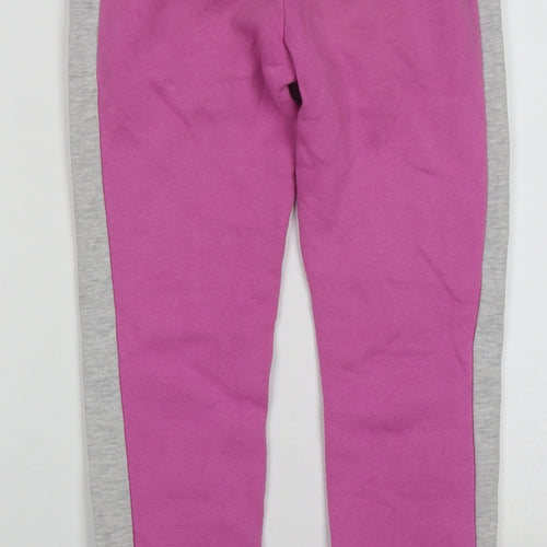 Primark Girls Purple  Polyacrylate Fibre Jogger Trousers Size 8-9 Years  Regular Tie