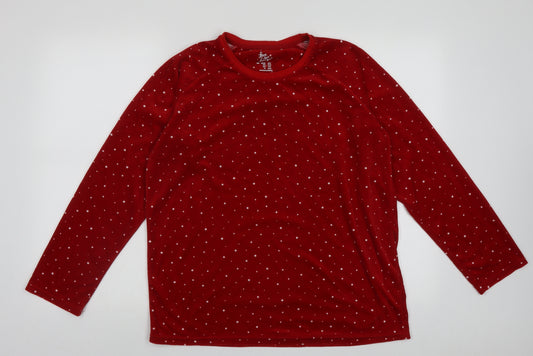 Primark Womens Red Polka Dot Polyester Cami Pyjama Top Size 14