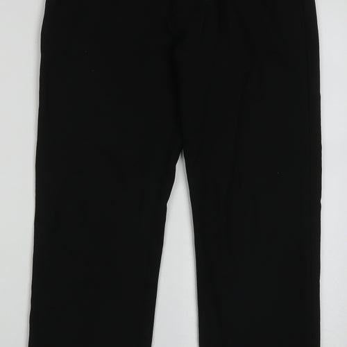 F&F Boys Black  Polyester Capri Trousers Size 11-12 Years  Regular Hook & Eye - school Wear