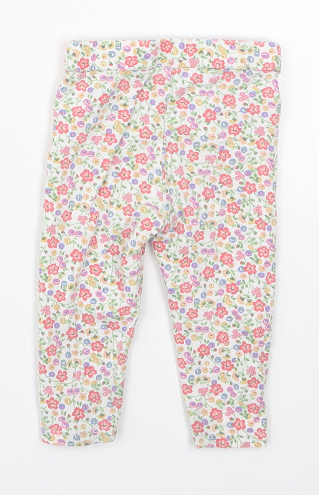 Cath Kidston Girls Multicoloured Floral Cotton Capri Leggings Size 6-9 Months