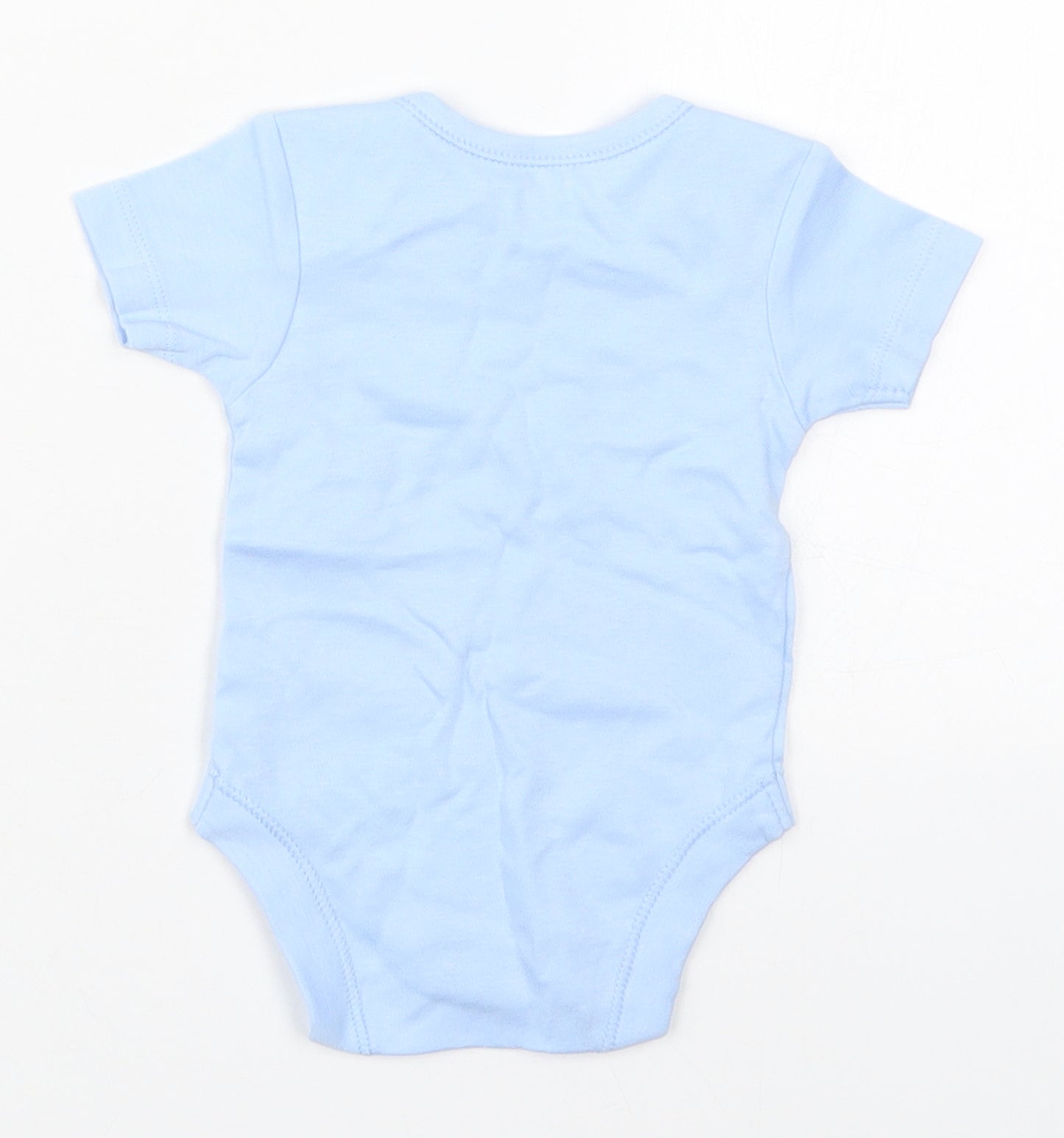 George Boys Blue  Cotton Babygrow One-Piece Size 0-3 Months  Button - Cwtch Me