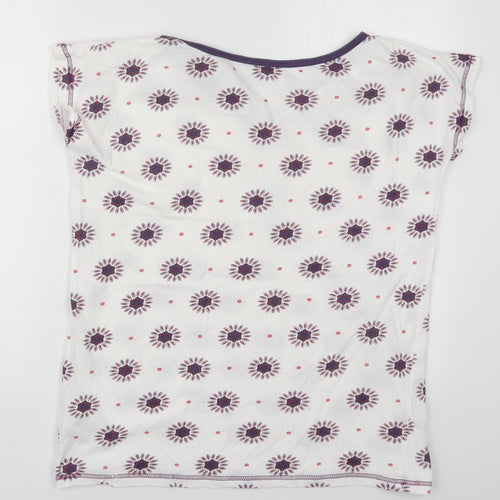 Avon Womens Multicoloured Geometric Cotton Top Pyjama Top Size 10