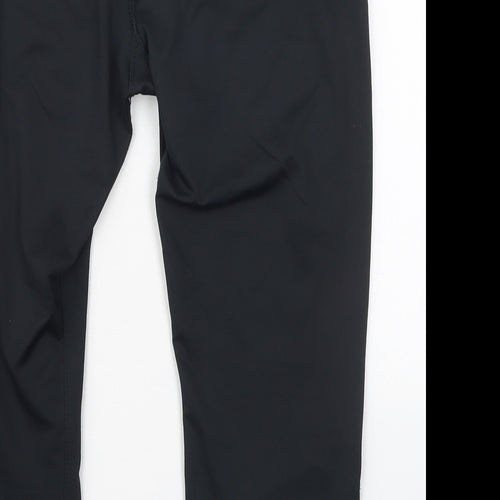 Primark Womens Black  Polyester Cropped Leggings Size 10 L18 in Regular Drawstring