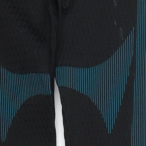 Preworn Womens Blue Striped Nylon Compression Leggings Size M L24 in Regular