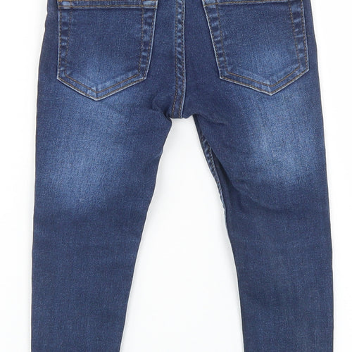 Denim Co Girls Blue  Cotton Skinny Jeans Size 2-3 Years  Regular Snap