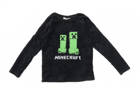 Minecraft Boys Black  100% Polyester  Pyjama Top Size 10-11 Years  Pullover - Minecraft