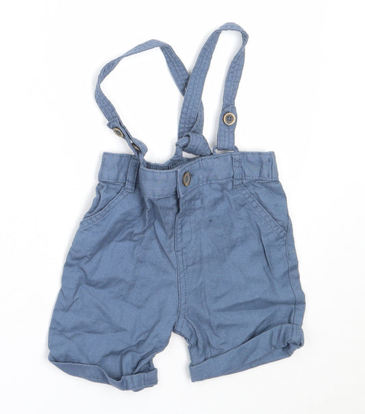 F&F Boys Blue  Cotton Dungaree One-Piece Size 12-18 Months