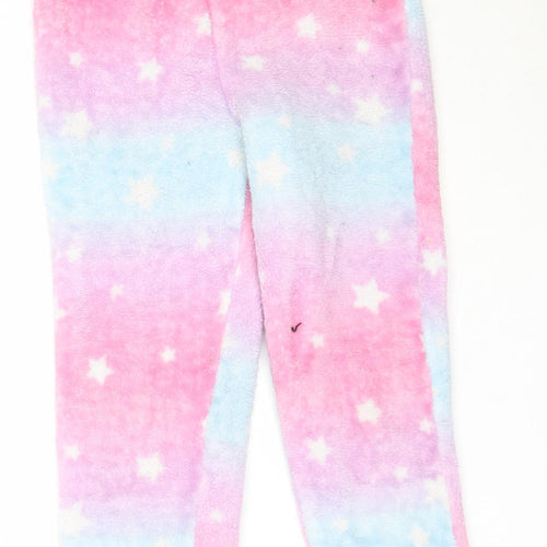 Dunnes Stores Girls Pink Solid Polyester Capri Pyjama Pants Size 5-6 Years