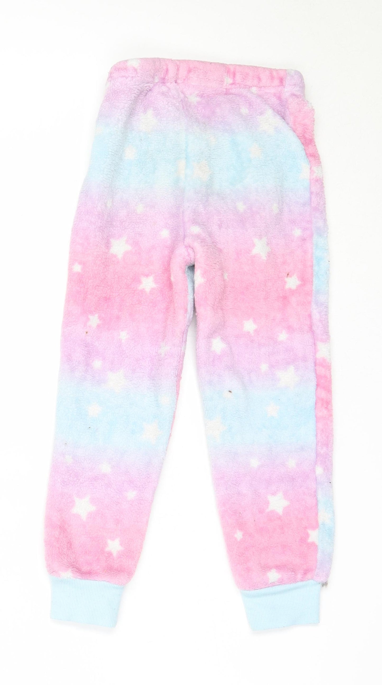 Dunnes Stores Girls Pink Solid Polyester Capri Pyjama Pants Size 5-6 Years