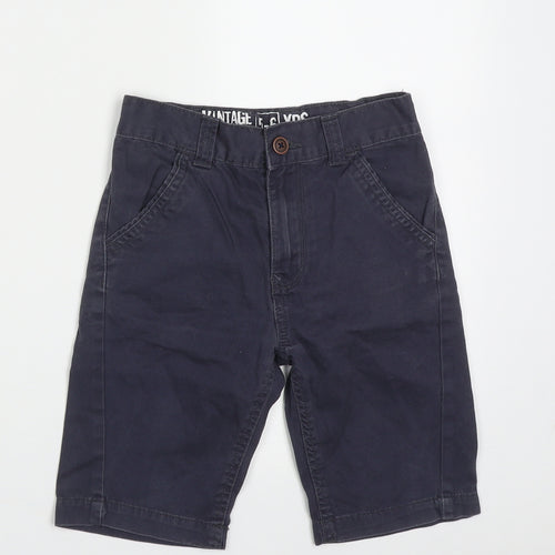 George Boys Blue  Cotton Bermuda Shorts Size 5-6 Years  Regular Buckle