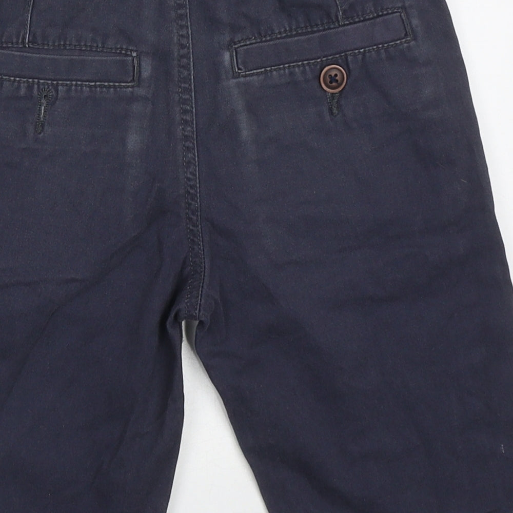 George Boys Blue  Cotton Bermuda Shorts Size 5-6 Years  Regular Buckle