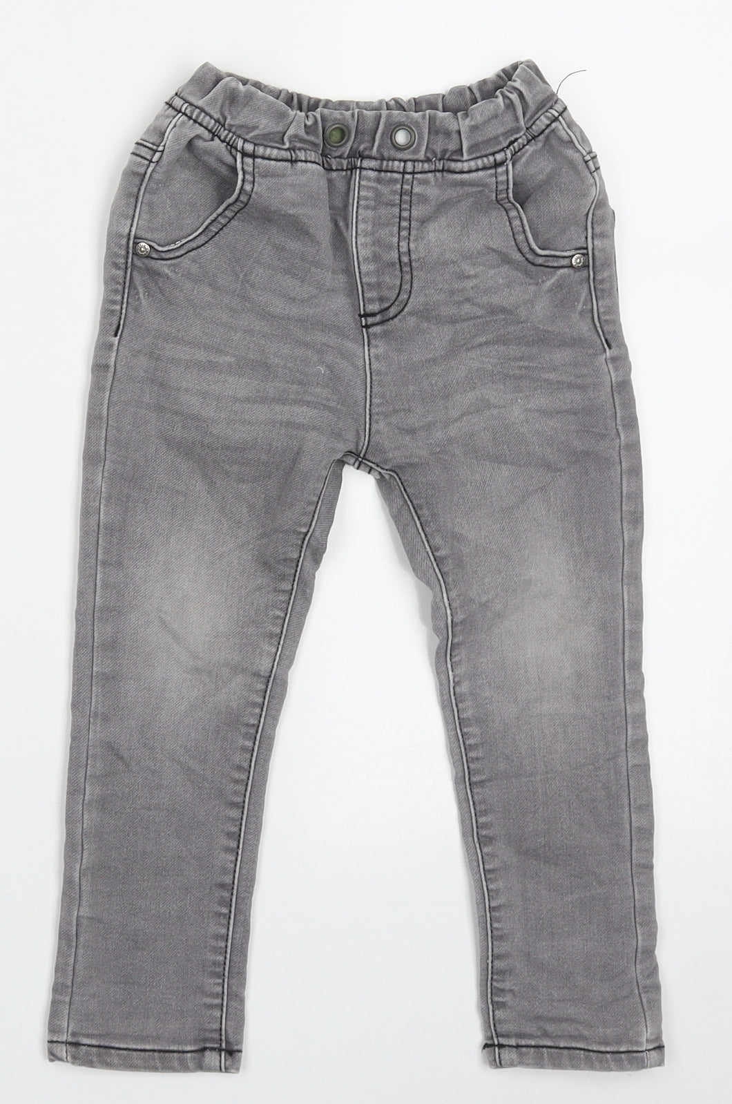 Dunnes Stores Boys Grey  Cotton Straight Jeans Size 2-3 Years  Regular
