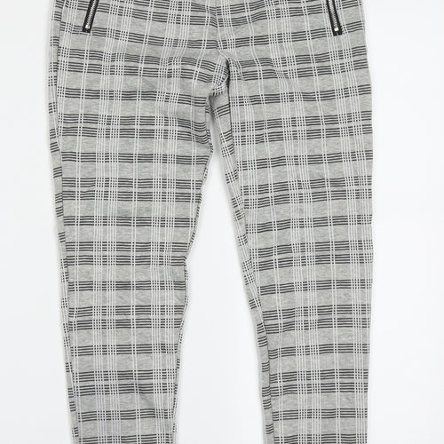 Primark Girls Grey Check Polyester Capri Trousers Size 11-12 Years  Regular Pullover