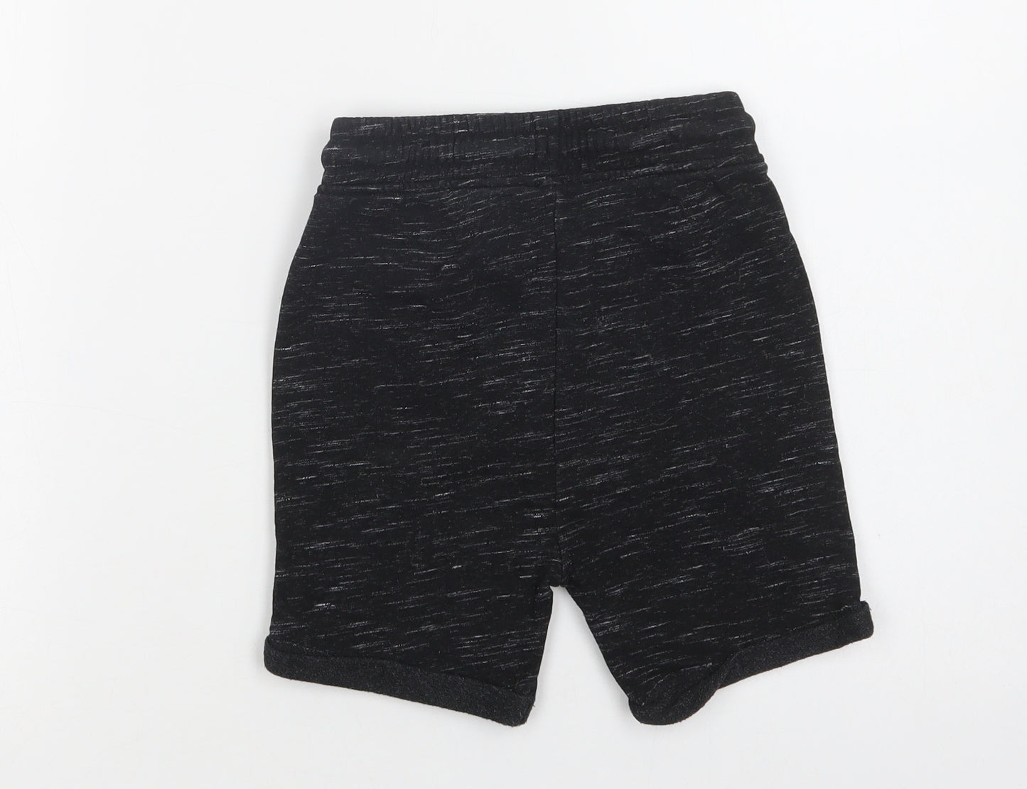 George Boys Black  Cotton Sweat Shorts Size 5-6 Years  Regular Drawstring