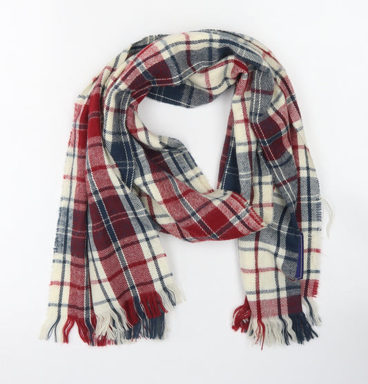 Superdry Mens Multicoloured Plaid Acrylic Scarf  One Size
