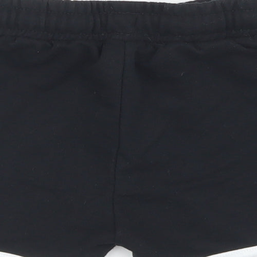 Primark Girls Black  Polyester Sweat Shorts Size 6-7 Years  Regular Drawstring