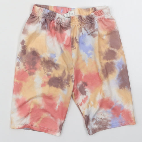 SheIn Girls Multicoloured  Polyester Biker Shorts Size 8 Years  Regular  - Abstract