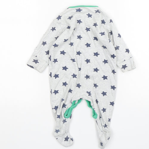 NEXT Boys Grey Spotted Cotton Babygrow One-Piece Size 3-6 Months  Snap