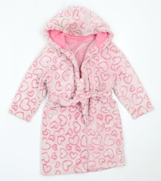 Mothercare Girls Pink Solid Polyester Top Robe Size S