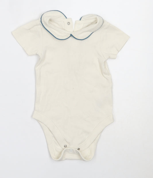Marks and Spencer Baby Ivory  Cotton Babygrow One-Piece Size 12-18 Months