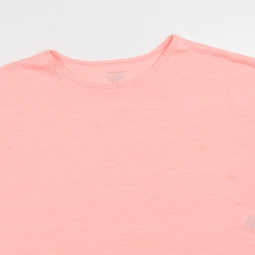 Dunnes Stores Womens Pink  Polyester Basic T-Shirt Size M Crew Neck