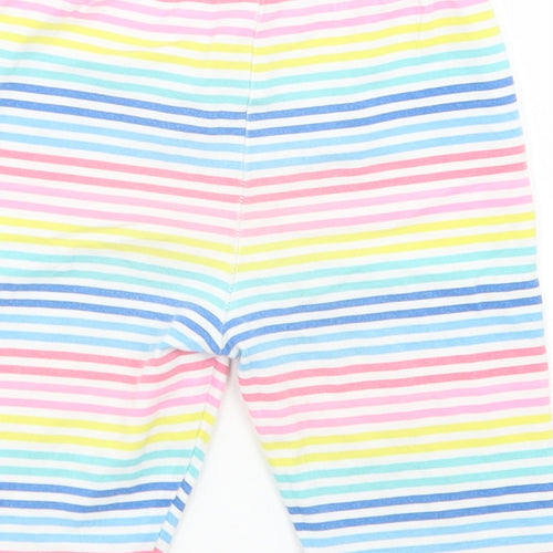 Dunnes Stores Girls Multicoloured Striped Cotton Biker Shorts Size 4 Years  Regular