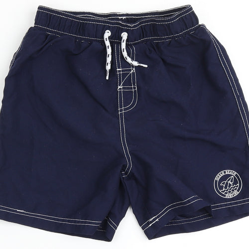 TU Boys Blue  Polyester Sweat Shorts Size 9 Years  Regular Drawstring - Swim Shorts