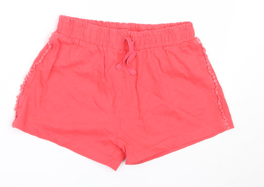 TU Girls Red  Cotton Hot Pants Shorts Size 10 Years  Regular