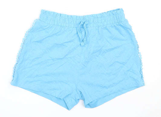 TU Girls Blue  Cotton Hot Pants Shorts Size 10 Years  Regular