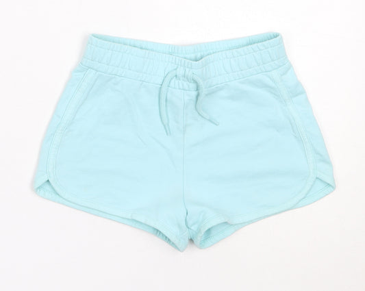 Dunnes Stores Girls Blue  Cotton Sweat Shorts Size 6-7 Years  Regular