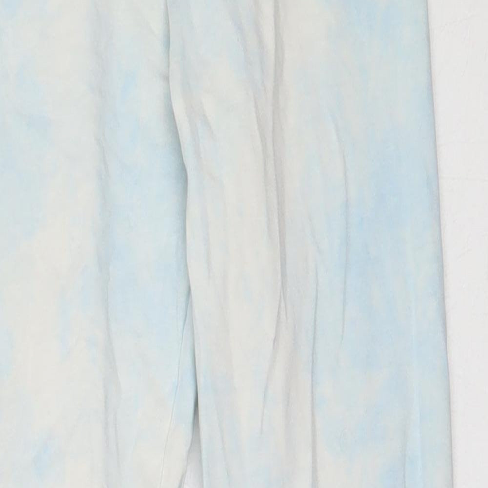 Marks and Spencer Girls Blue  Cotton Capri Trousers Size 7-8 Years  Regular  - leggings