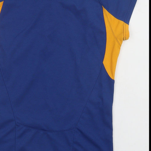 Kukri Womens Blue Colourblock Polyester Jersey Polo Size S Collared - CJHS