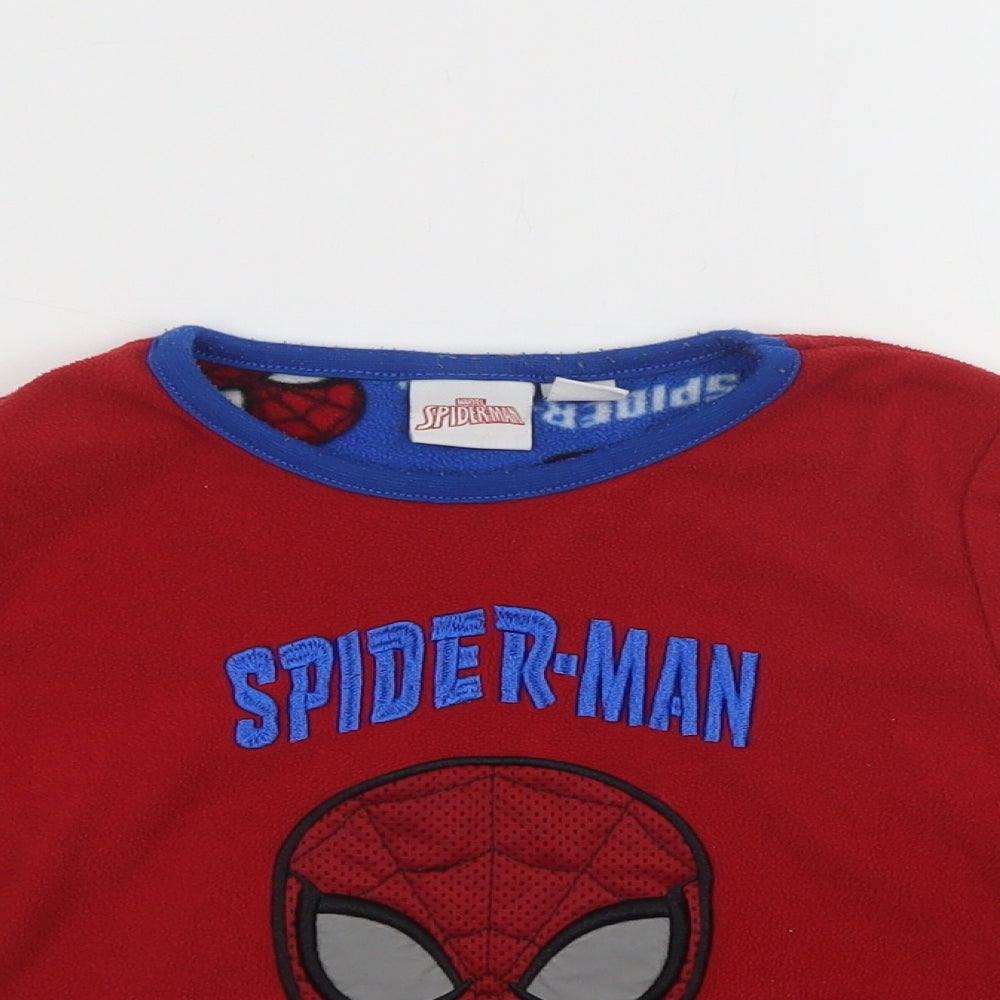 Primark Boys Red  Polyester  Pyjama Top Size 4-5 Years   - Spider-Man